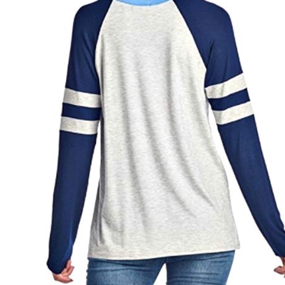 Game Day Long Sleeve Raglan T-Shirt with Choker To - Picture 2 of 3